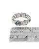 Alternating Sapphire and Diamond Crossover Eternity Ring